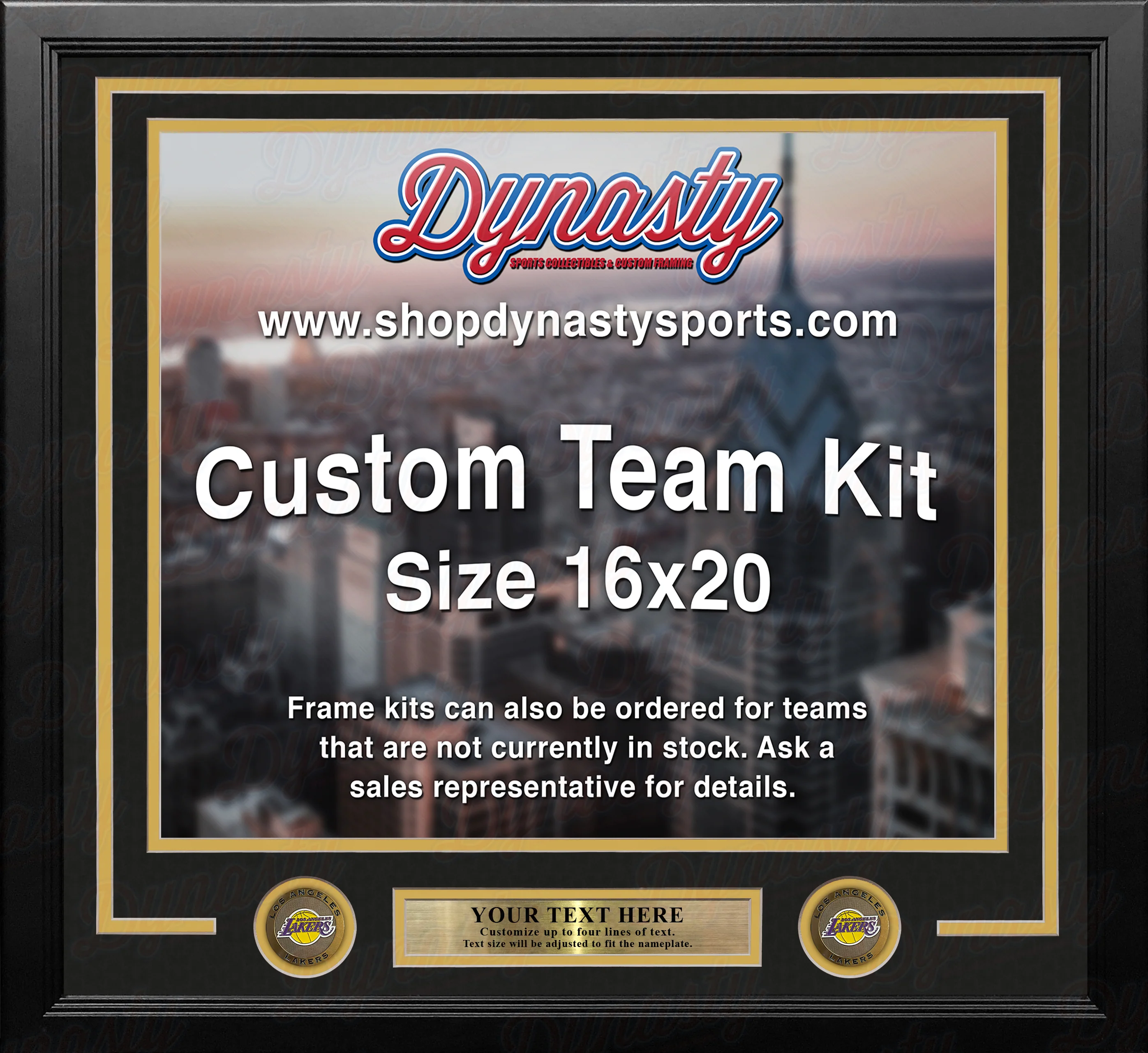 Los Angeles Lakers Custom NBA Basketball 16x20 Picture Frame Kit (Multiple Colors) - Image 3