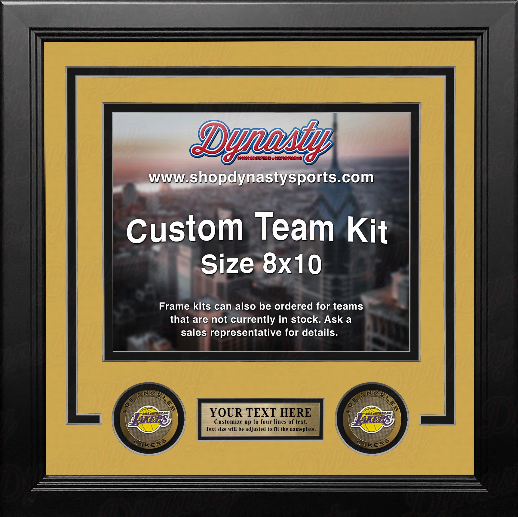 Los Angeles Lakers Custom NBA Basketball 8x10 Picture Frame Kit (Lakers Gold) - Image 2