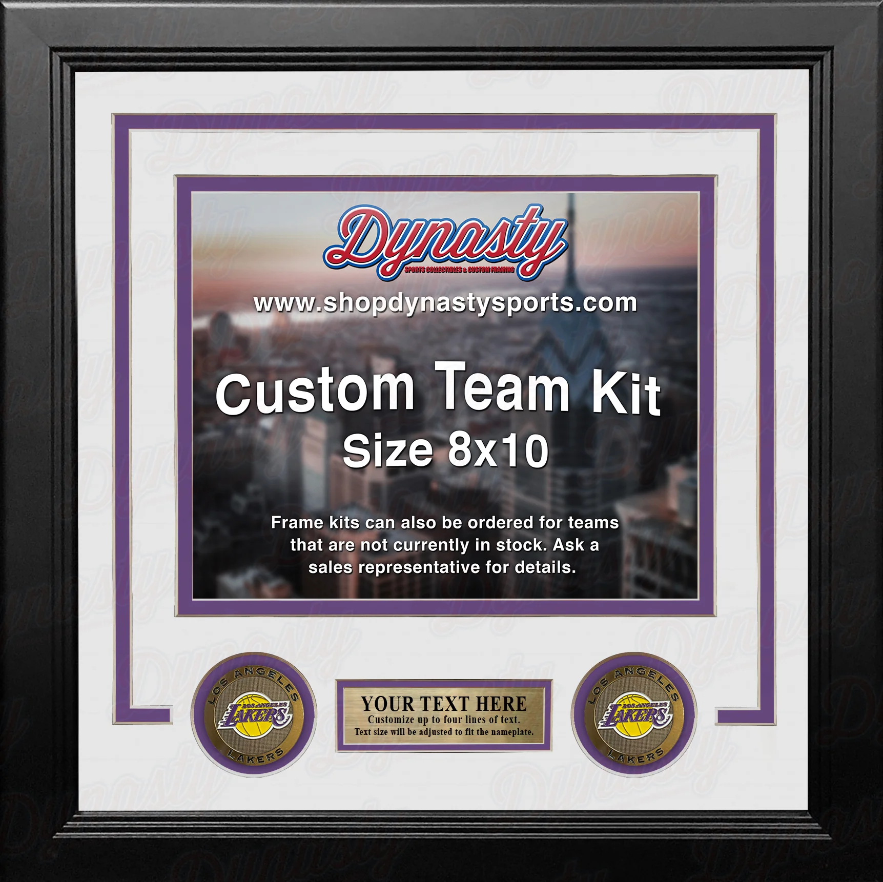 Los Angeles Lakers Custom NBA Basketball 8x10 Picture Frame Kit (Multiple Colors) - Image 2