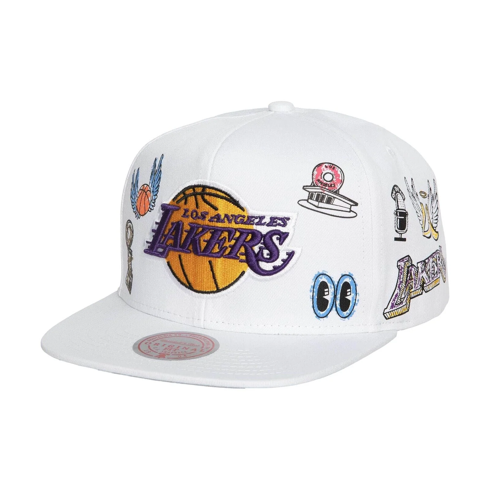 Los Angeles Lakers Mitchell & Ness Hand Drawn Hardwood Classics Snapback Hat - Image 2
