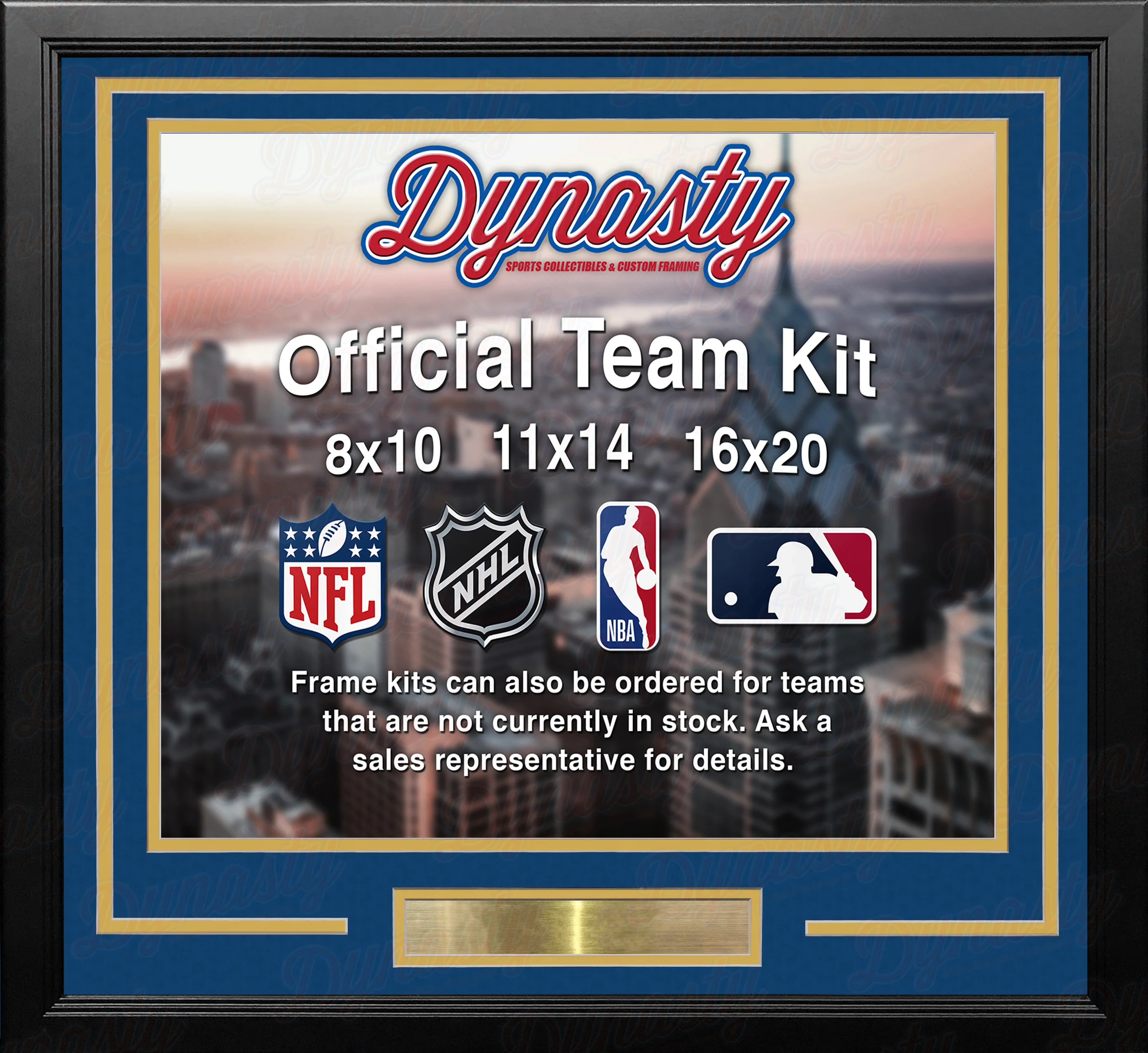 Los Angeles Rams Custom NFL Football 8x10 Picture Frame Kit (Multiple Colors)