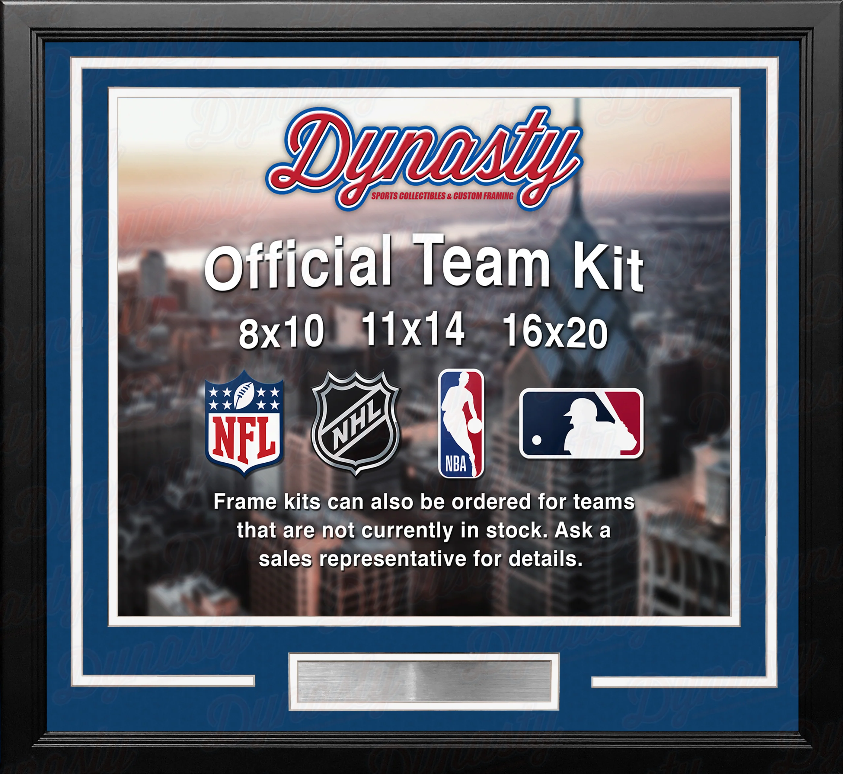 Los Angeles Rams Custom NFL Football 8x10 Picture Frame Kit (Multiple Colors) - Image 2