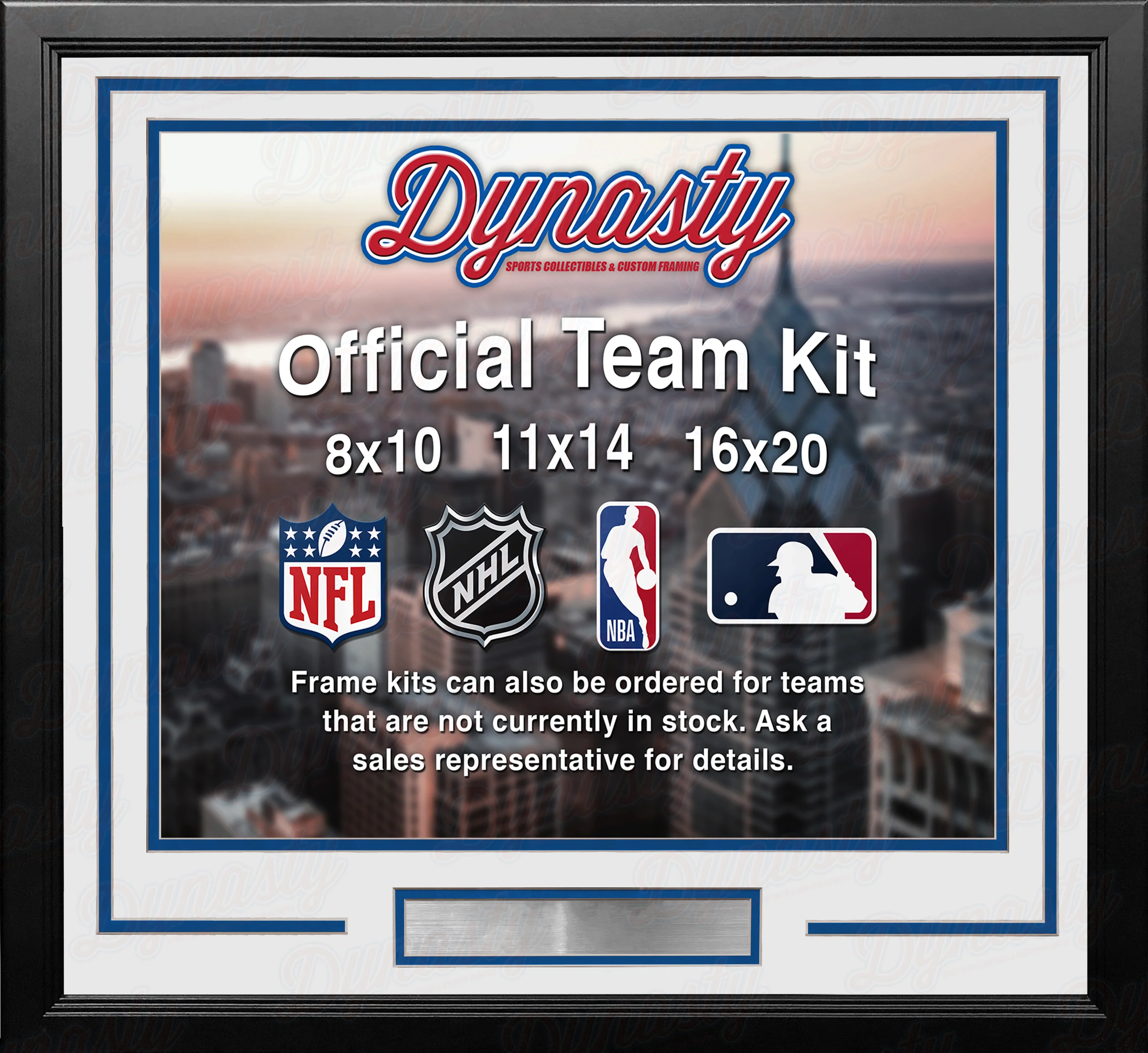 Los Angeles Rams Custom NFL Football 8x10 Picture Frame Kit (Multiple Colors) - Image 3