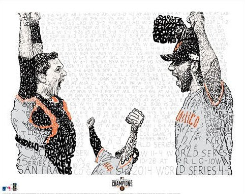 San Francisco Giants 2014 World Series 16" x 20" Word-Art Photo
