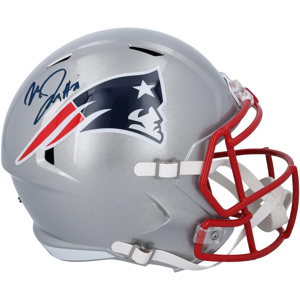 Marcus Jones New England Patriots Autographed Speed Replica Helmet