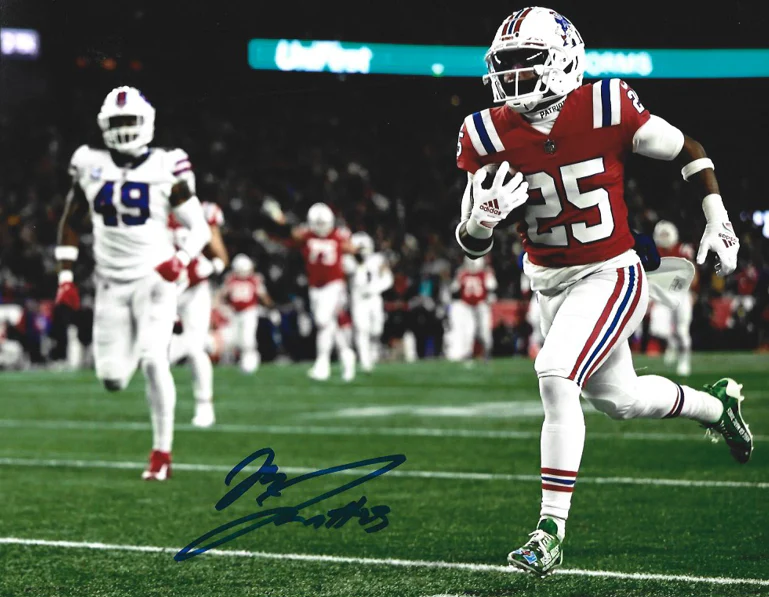 Marcus Jones New England Patriots Signed 8" x 10" Bills INT Photo