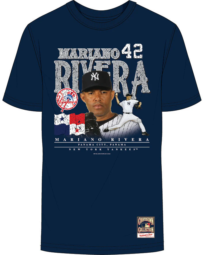 Mariano Rivera New York Yankees Mitchell & Ness Navy Blue Pelotero Hispanic Heritage T-Shirt