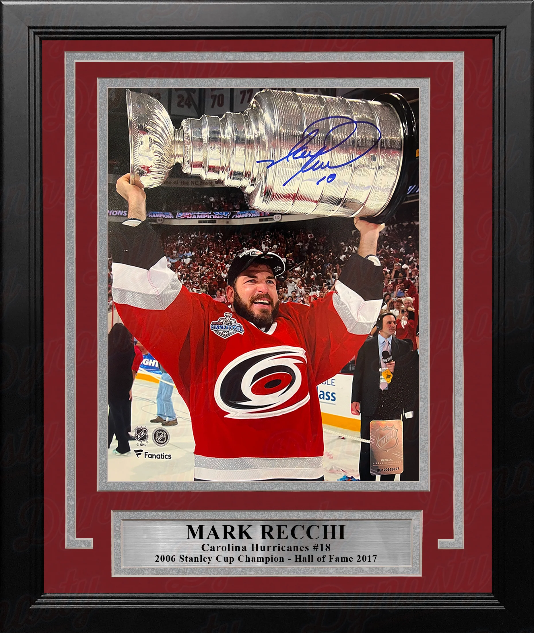 Mark Recchi 2006 Stanley Cup Champions Carolina Hurricanes Autographed 8" x 10" Framed Hockey Photo - Image 2