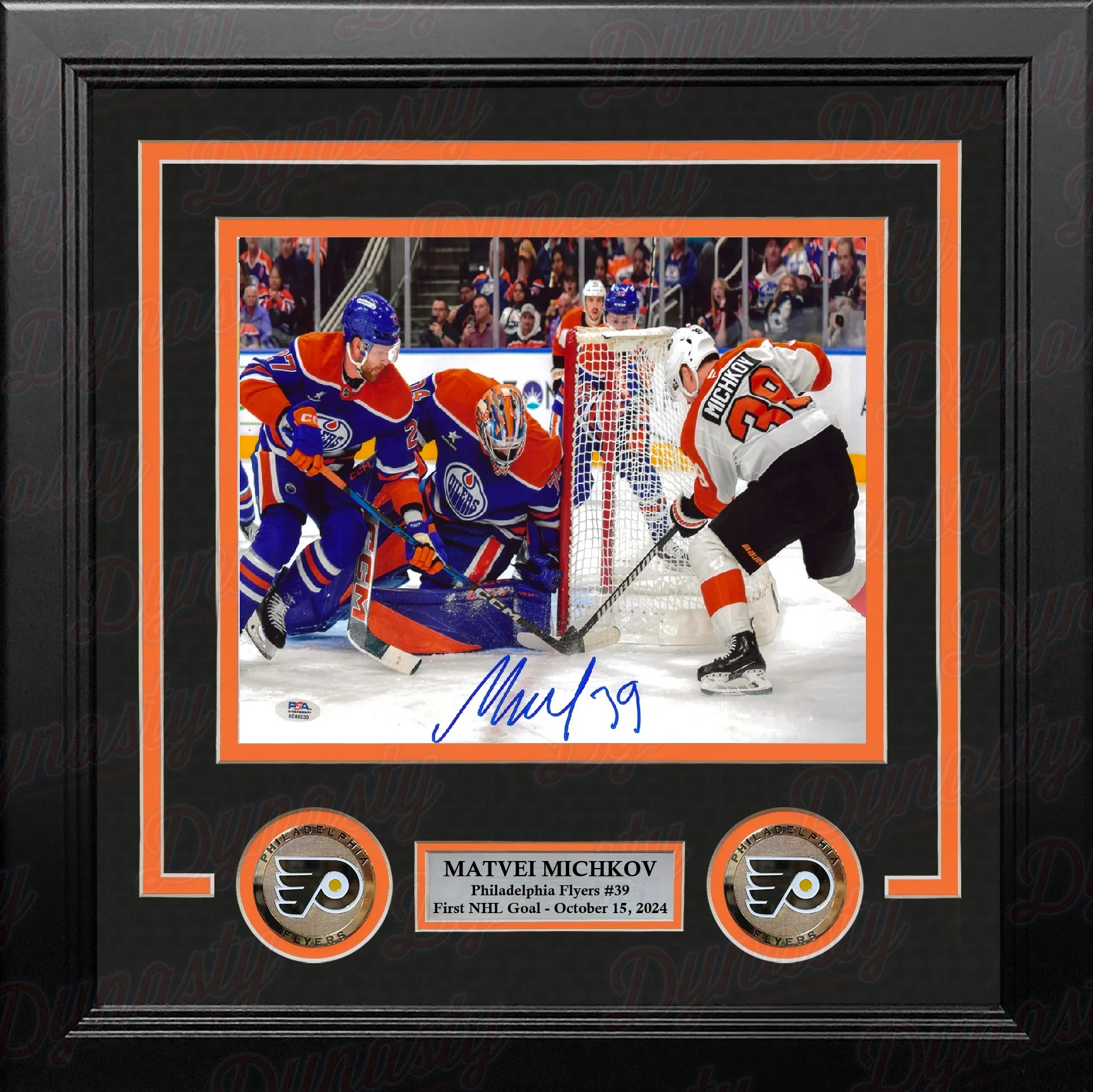 Matvei Michkov First NHL Goal Philadelphia Flyers Autographed 8" x 10" Framed Hockey Photo