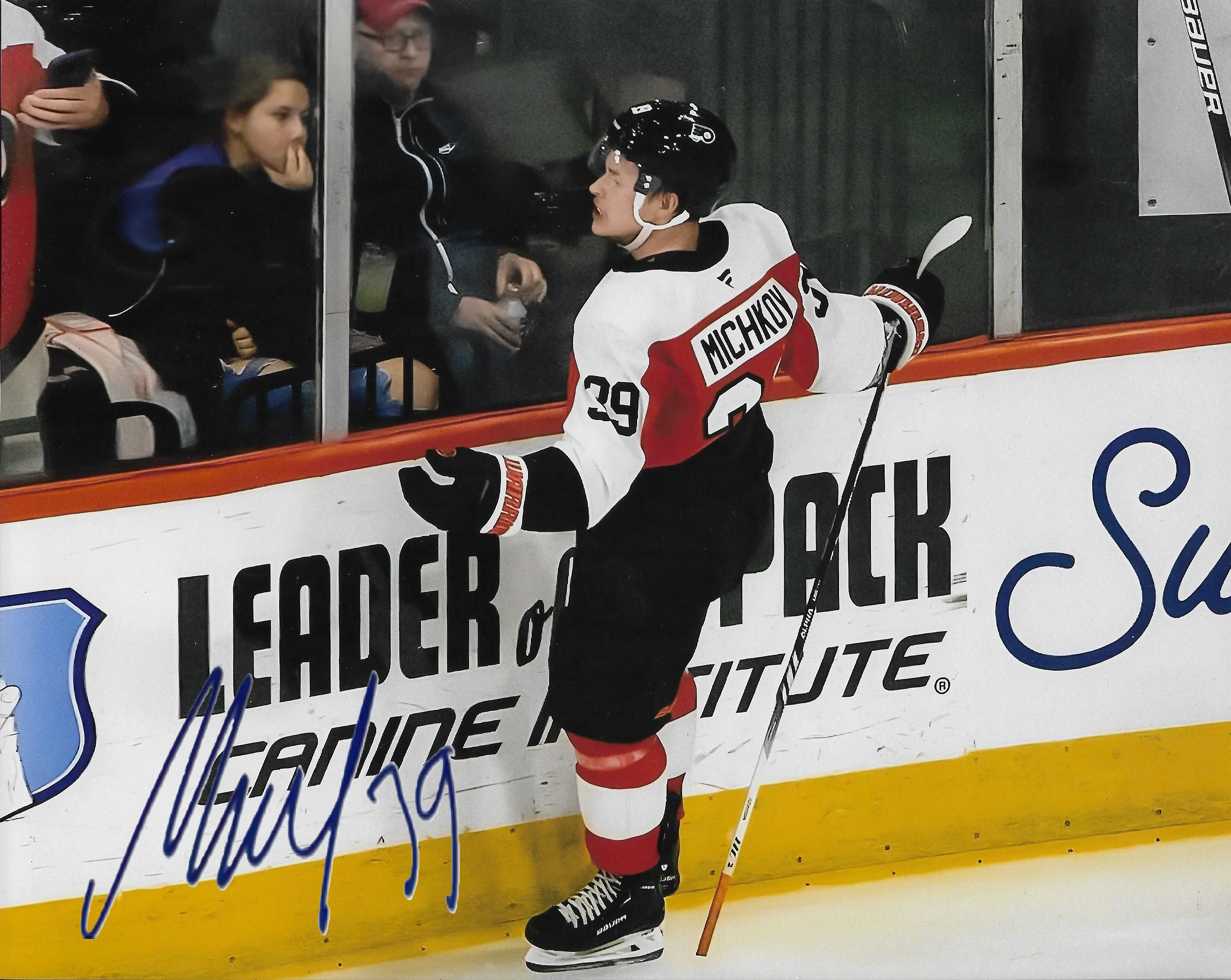 Matvei Michkov Goal Celebration Philadelphia Flyers Autographed 8" x 10" Hockey Photo