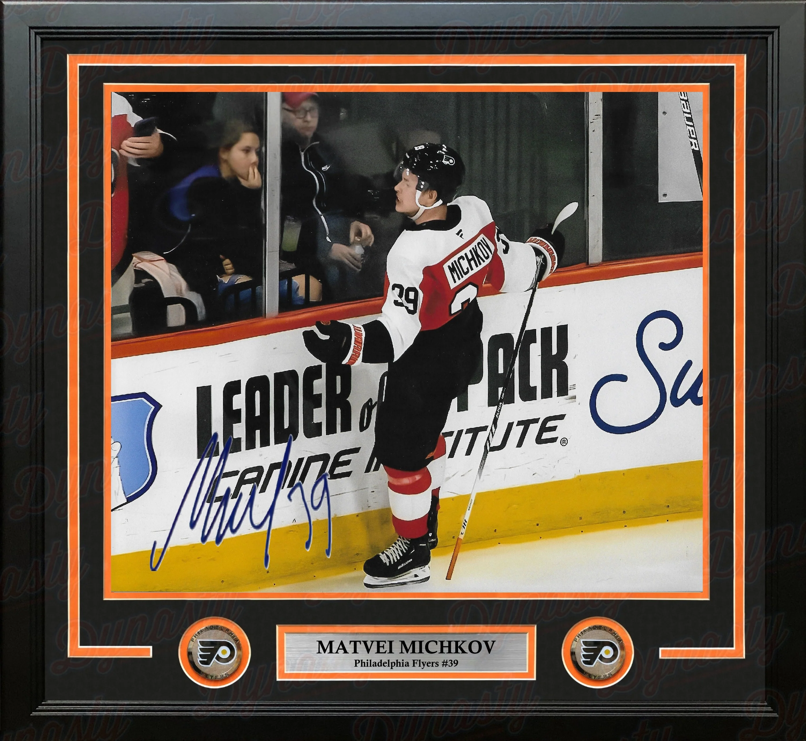 Matvei Michkov Goal Celebration Philadelphia Flyers Autographed 11" x 14" Framed Hockey Photo