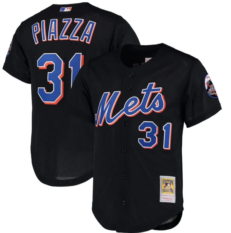 Mike Piazza New York Mets Mitchell & Ness Black 2000 Batting Practice Jersey
