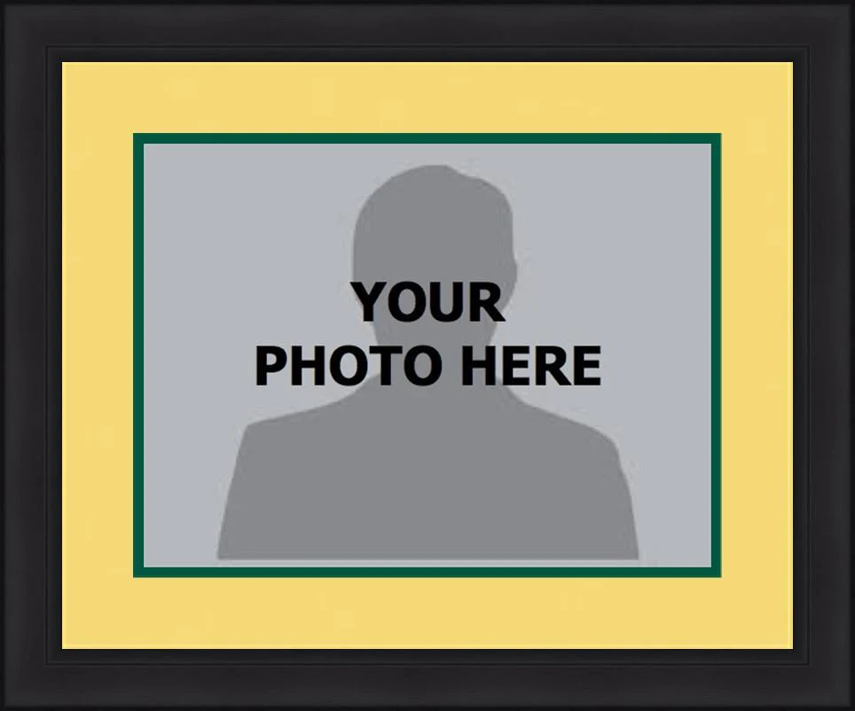 MLB Baseball Photo Picture Frame Kit - Oakland Athletics (Yellow Matting, Green Trim)