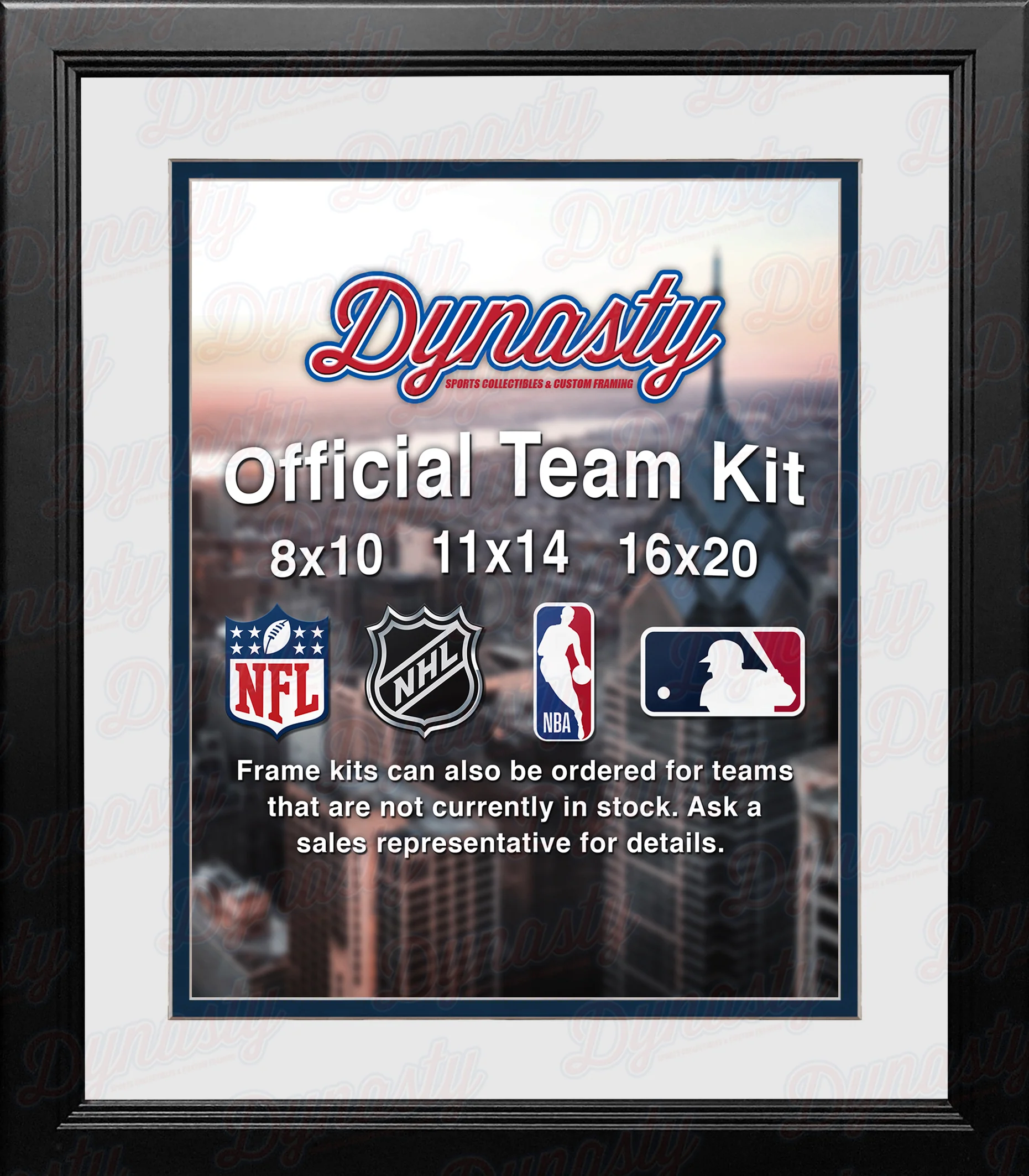 MLB Baseball Photo Picture Frame Kit - San Diego Padres (White Matting, Navy Trim) - Image 2