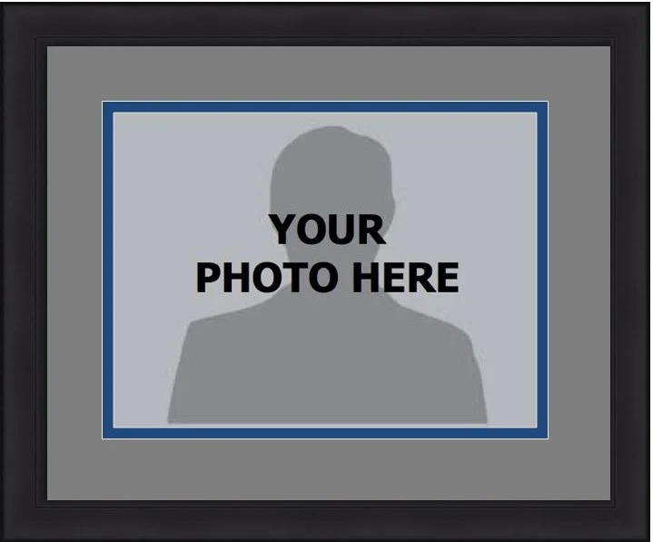 MLB Baseball Photo Picture Frame Kit - Seattle Mariners (Gray Matting, Navy Trim)