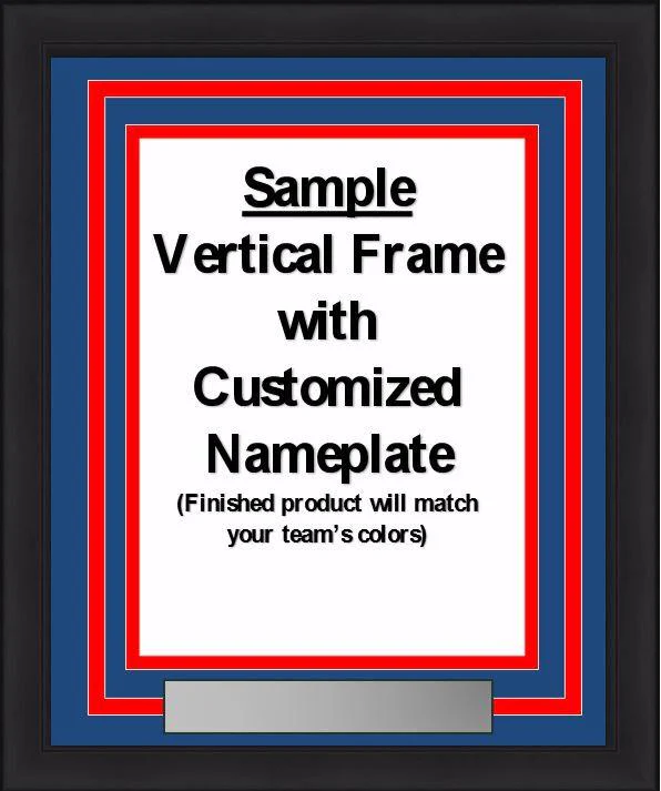 MLB Baseball Photo Picture Frame Kit - Tampa Bay Rays (Blue Matting, Gray Trim) - Image 4