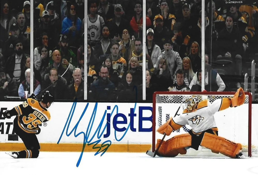 Morgan Geekie Boston Bruins Autographed Slapshot 11" x 14" Photo