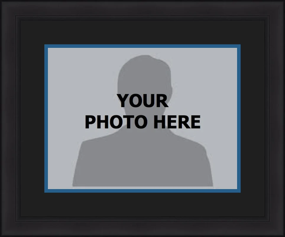 NBA Basketball Photo Picture Frame Kit - Minnesota Timberwolves (Black Matting, Blue Trim)