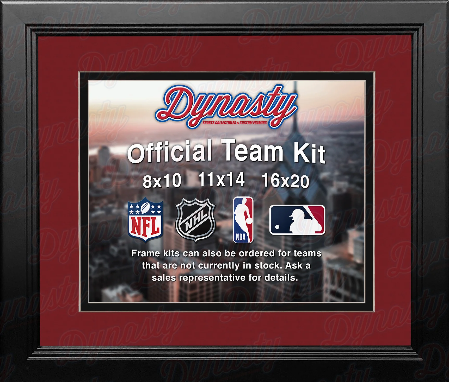 NBA Basketball Photo Picture Frame Kit - Portland Trailblazers (Red Matting, Black Trim)