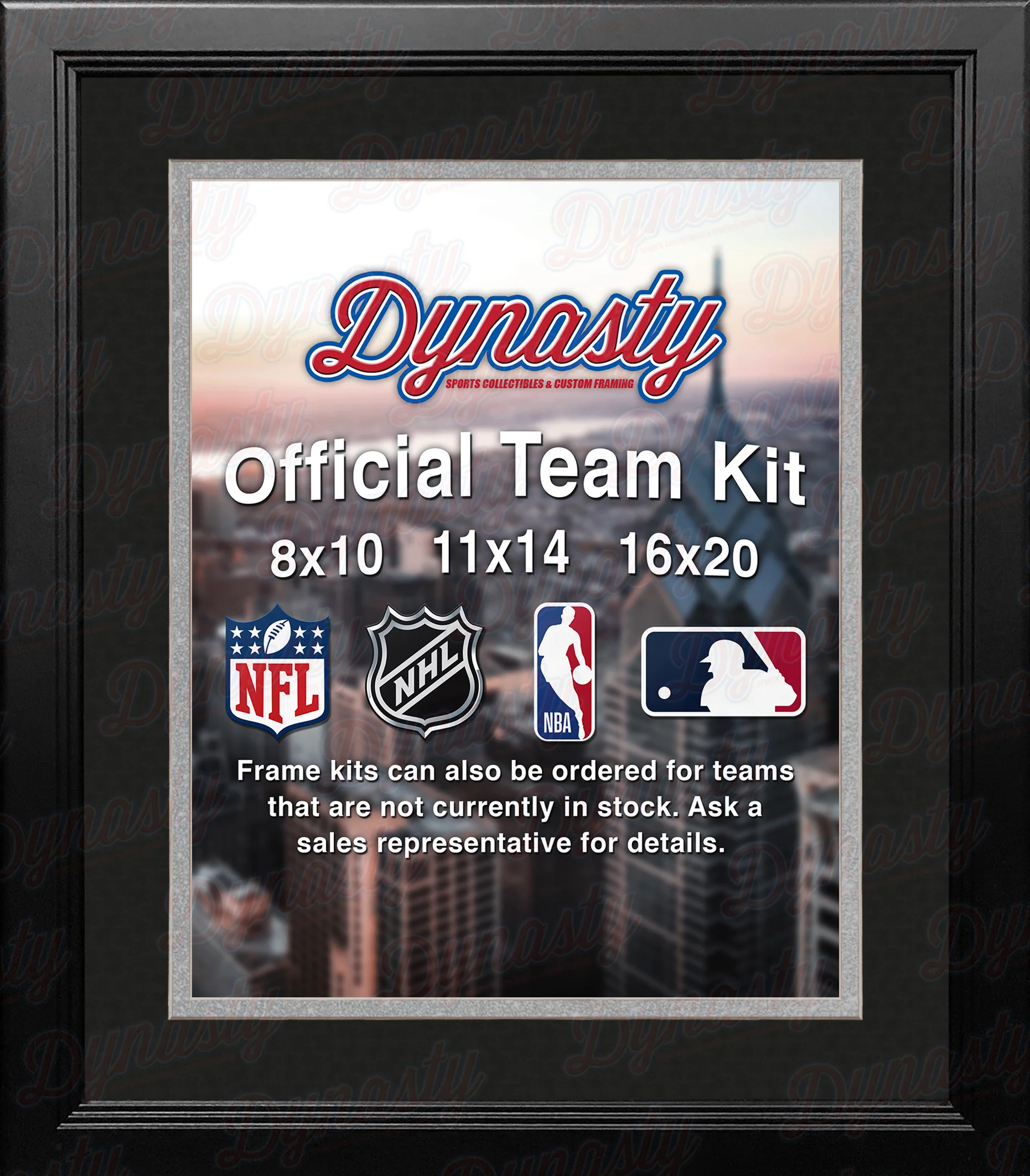 NBA Basketball Photo Picture Frame Kit - San Antonio Spurs (Black Matting, Silver Trim) - Image 2