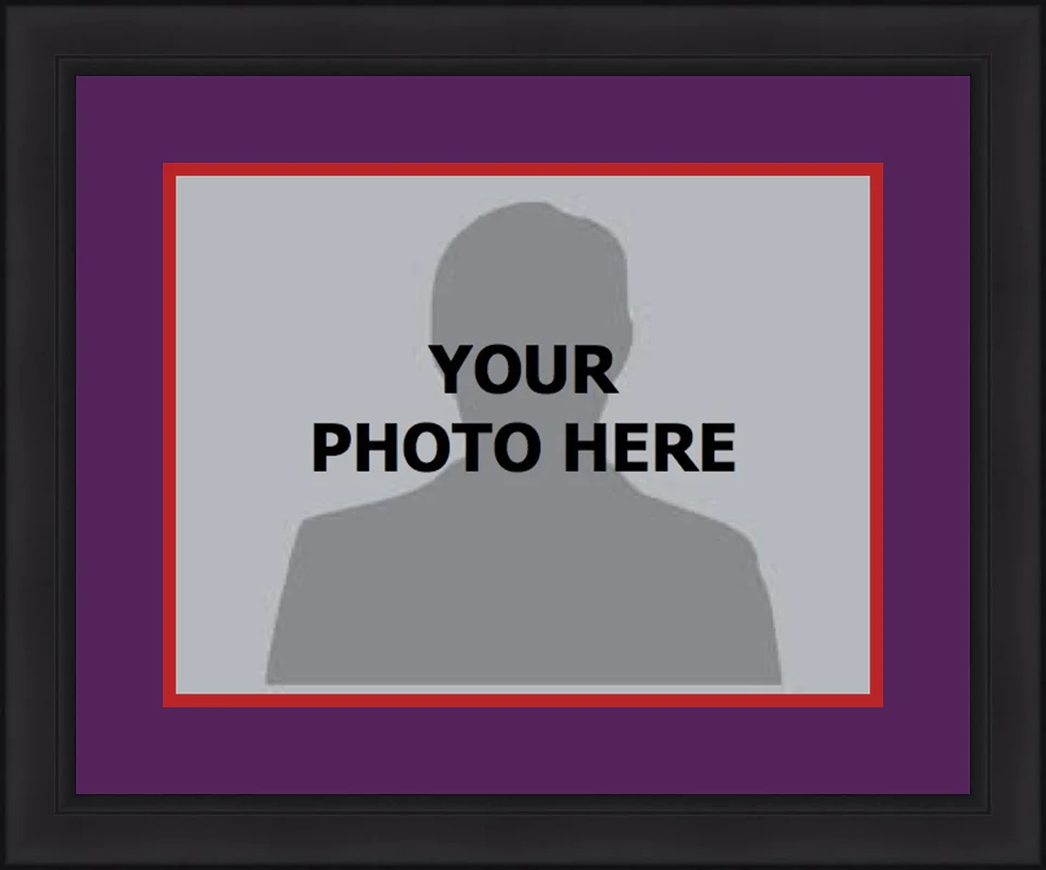NBA Basketball Photo Picture Frame Kit - Toronto Raptors (Purple Matting, Red Trim)