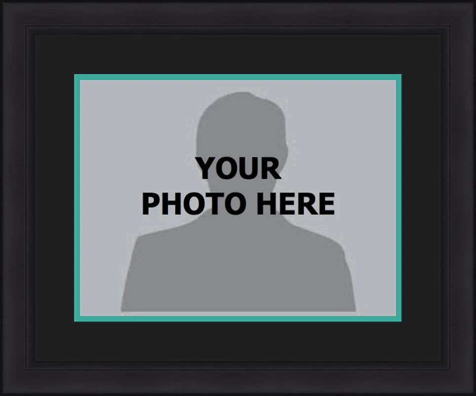 NBA Basketball Photo Picture Frame Kit - Vancouver Grizzlies (Black Matting, Teal Trim)