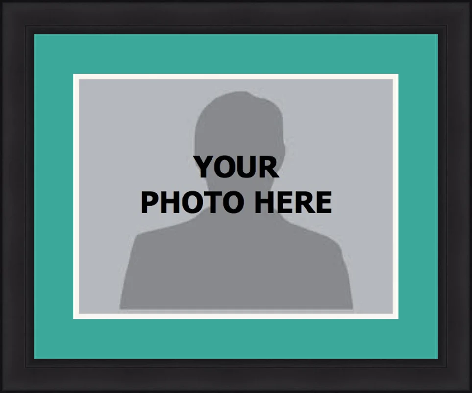 NBA Basketball Photo Picture Frame Kit - Vancouver Grizzlies (Teal Matting, White Trim)