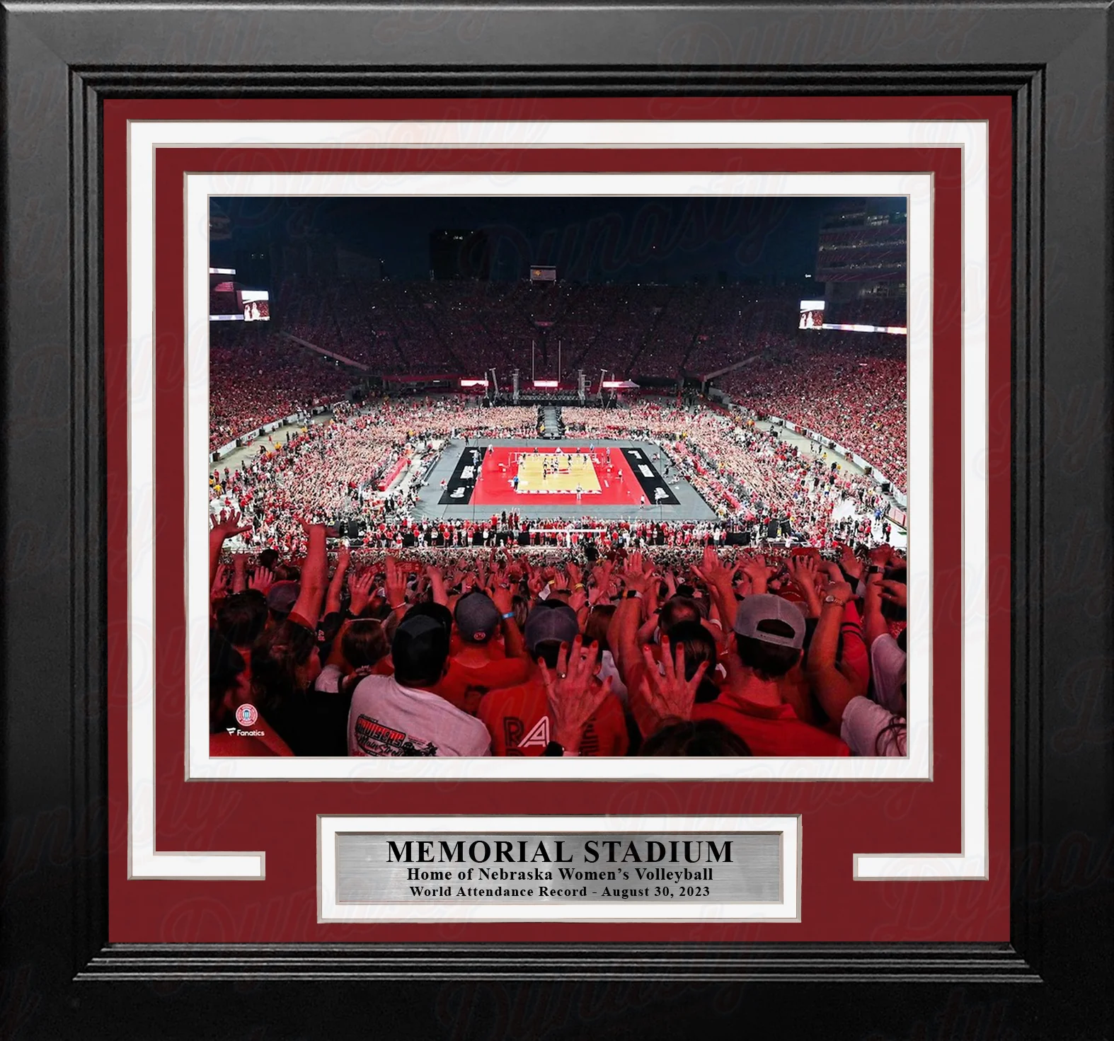 Nebraska Huskers Memorial Stadium Women's Volleyball Attendance Record 8" x 10" Framed Photo