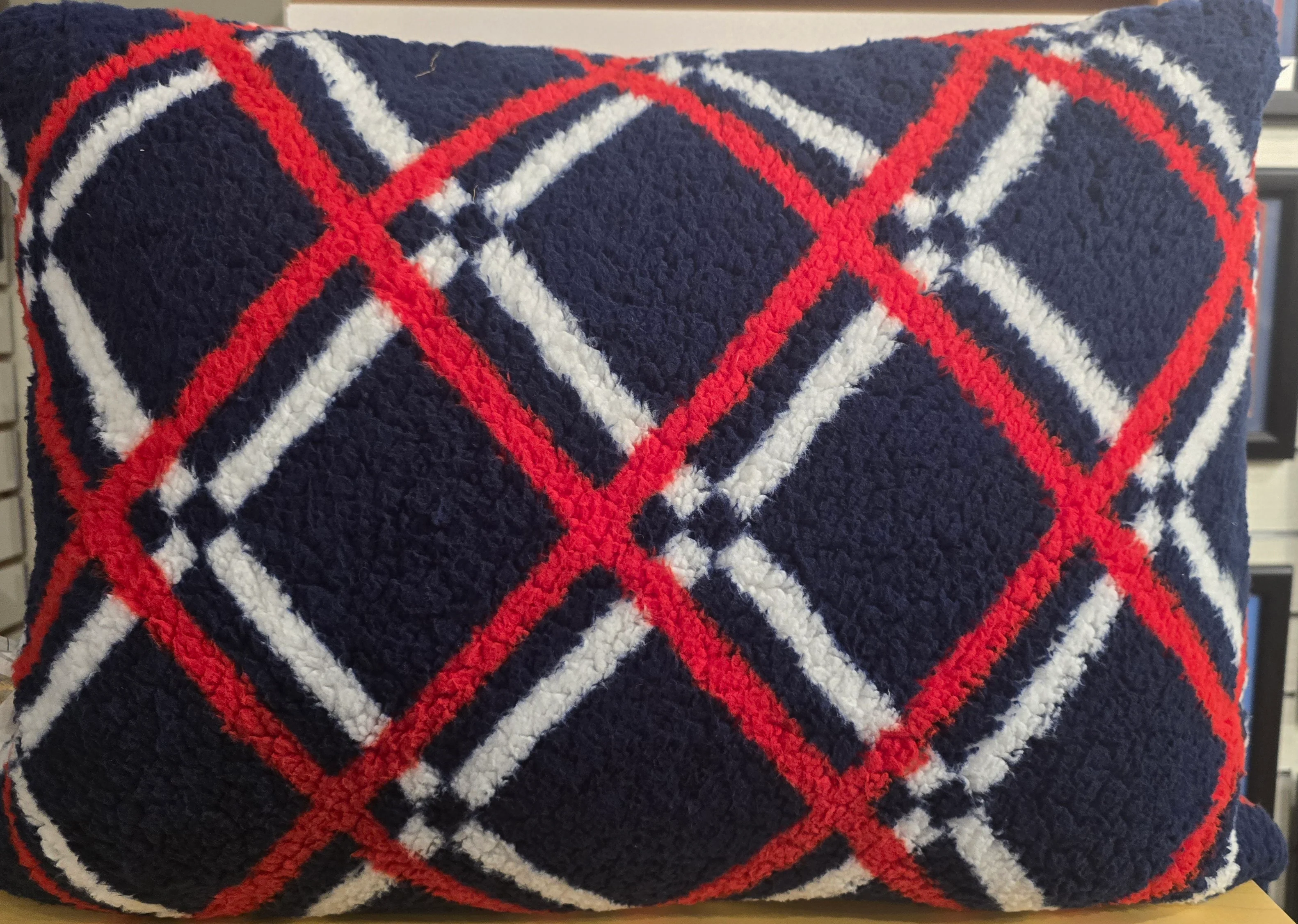 New England Patriots 26" Ultra Plush Logo NFL Pillow - Image 2