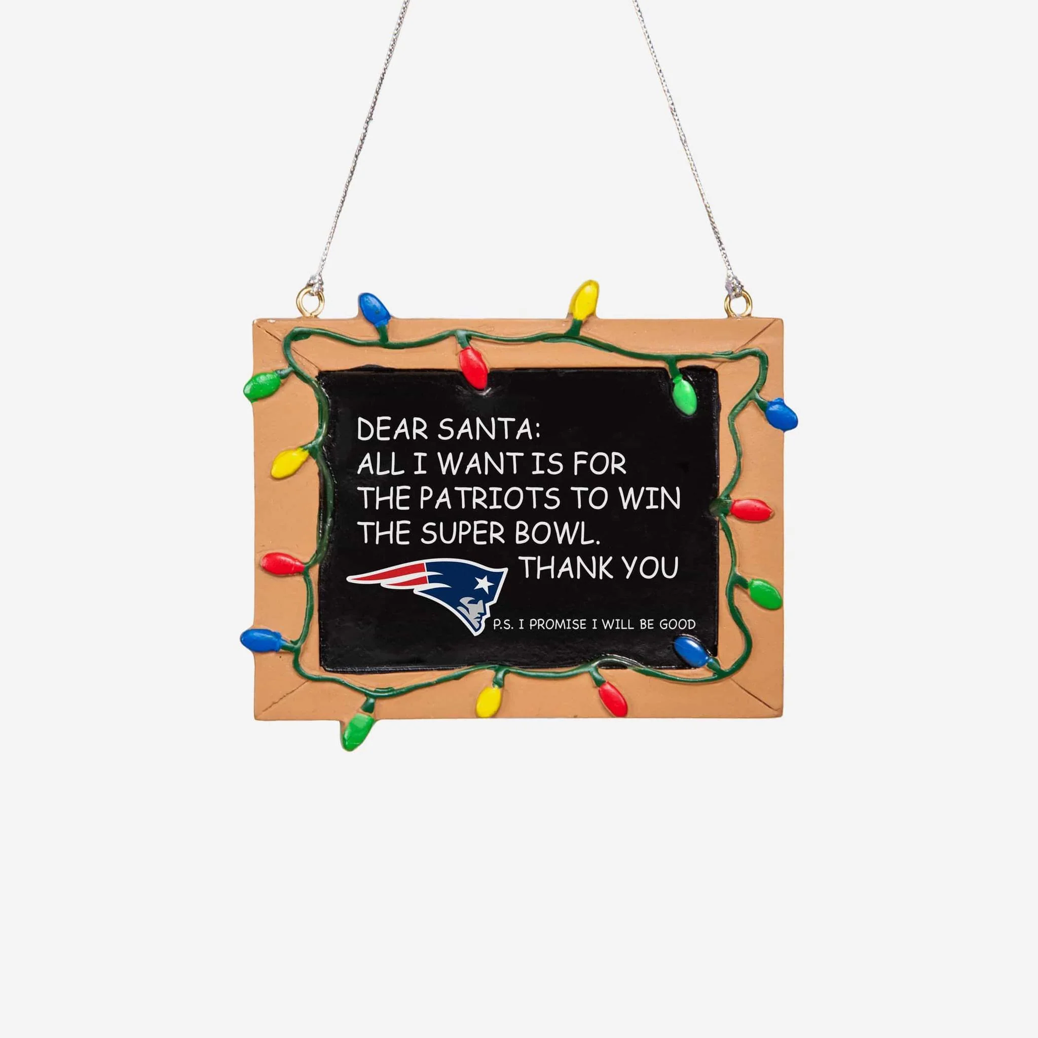 New England Patriots Chalkboard Sign Ornament
