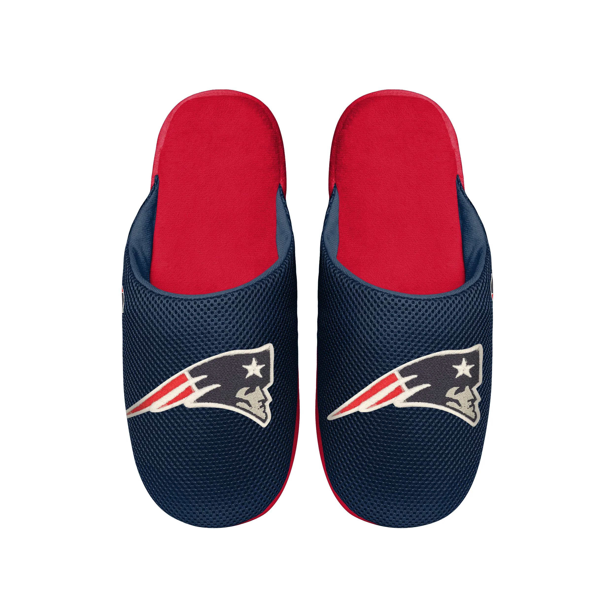 New England Patriots Colorblock Big Logo Slippers