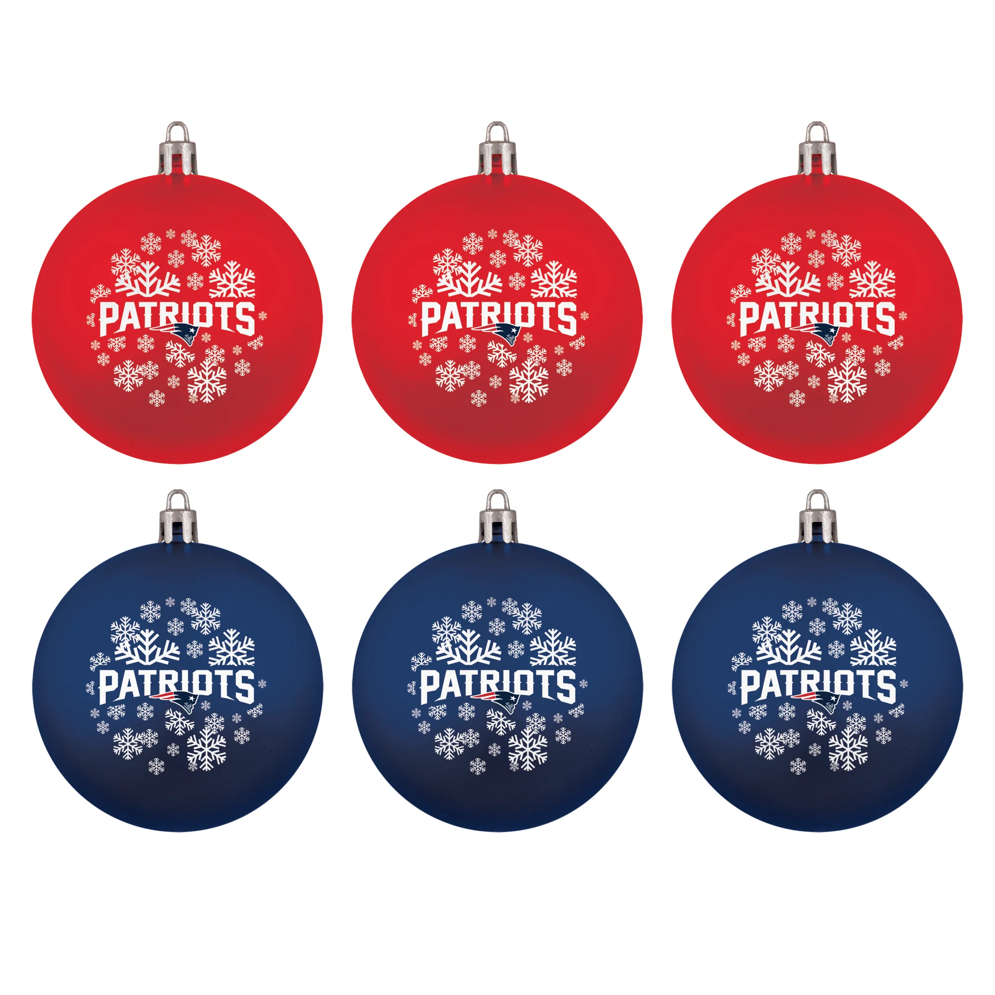 New England Patriots Holiday 6 Piece Ornament Set