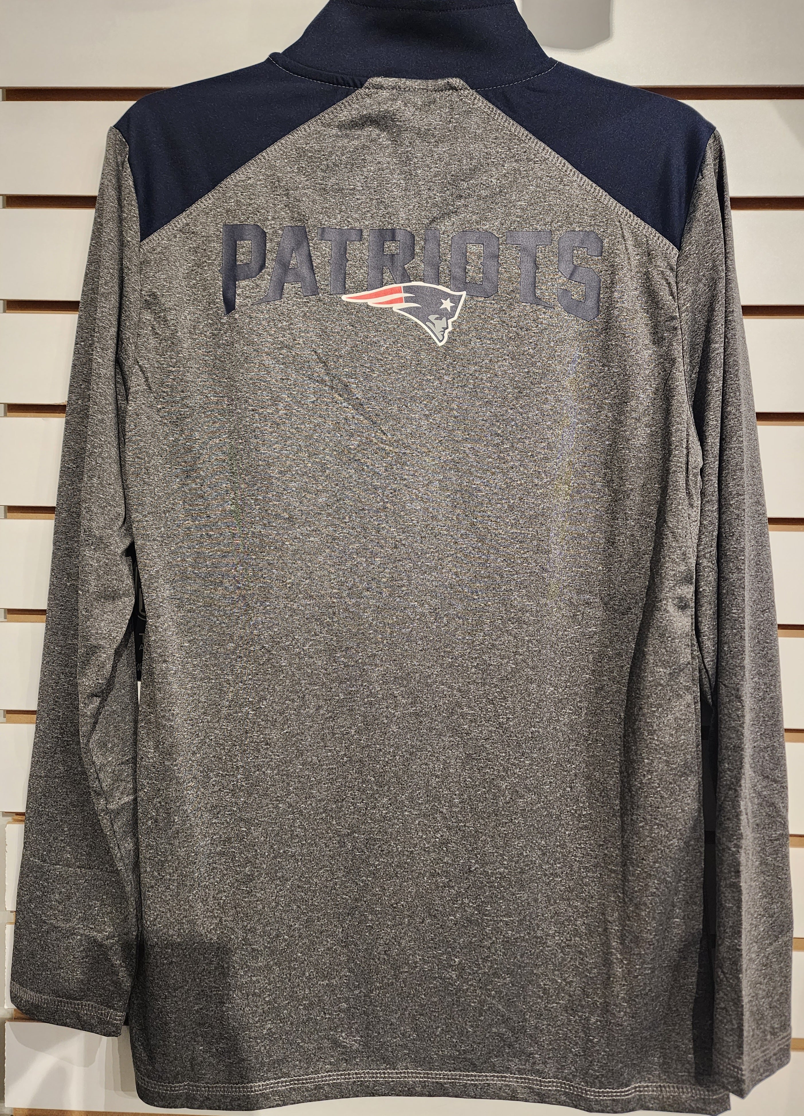 New England Patriots Lightweight Zip Long Sleeve Shirt - Image 2
