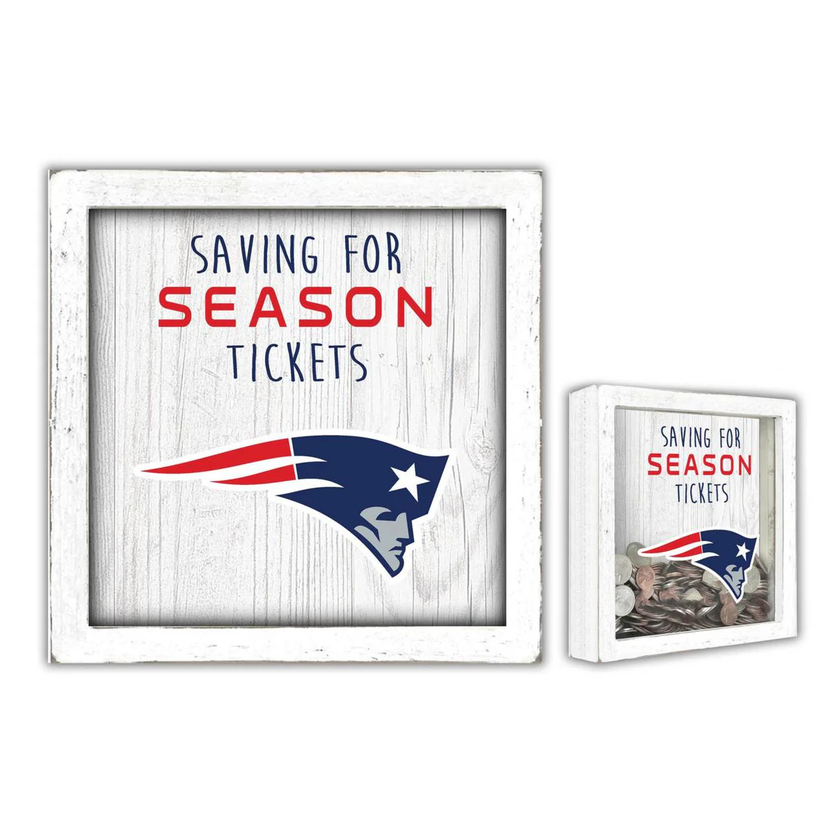 New England Patriots Saving For Season Tickets Money Box