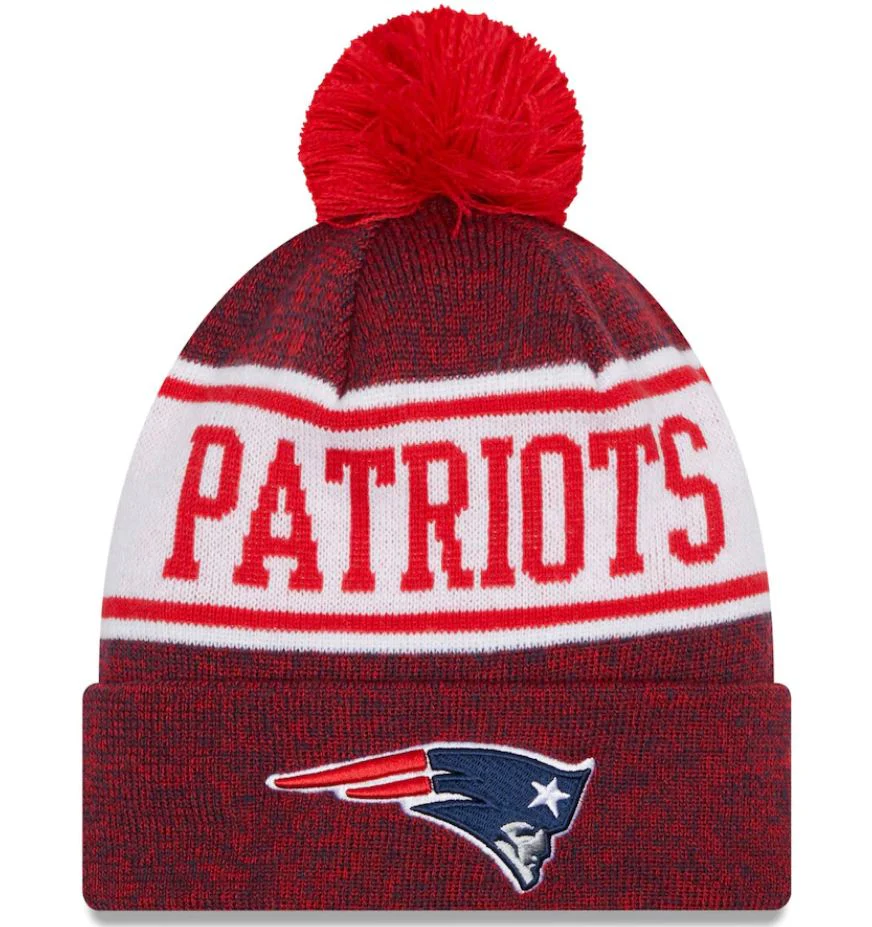 New England Patriots Youth Pom Knit Hat