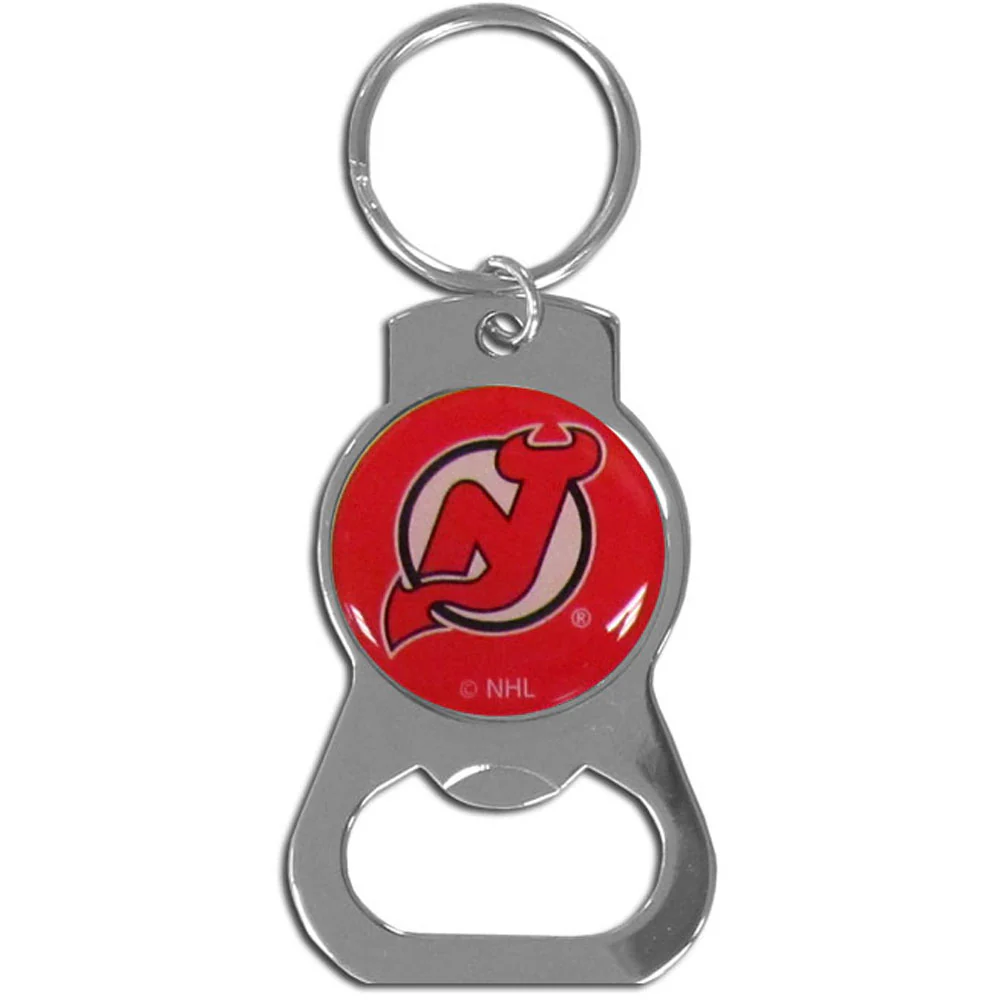 New Jersey Devils Logo Bottle Opener Keychain