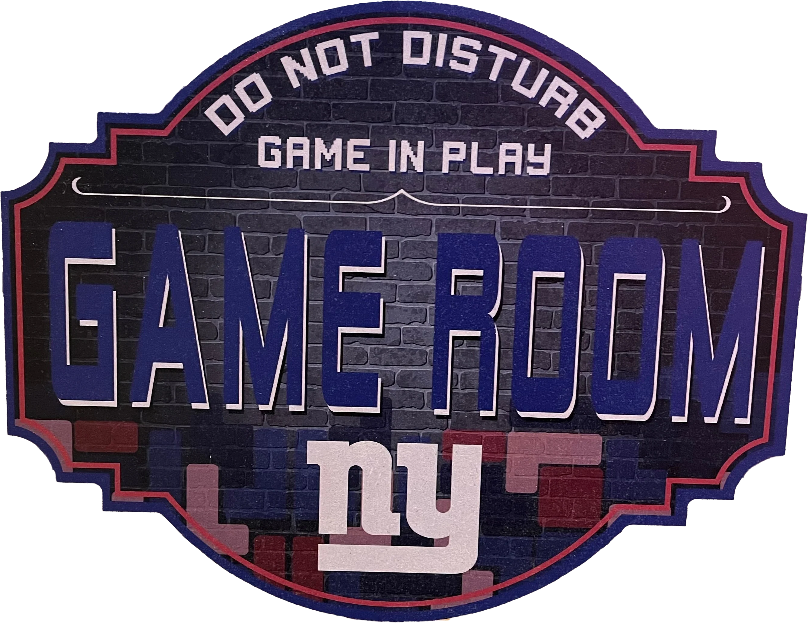 New York Giants 12" Game Room Wood Sign