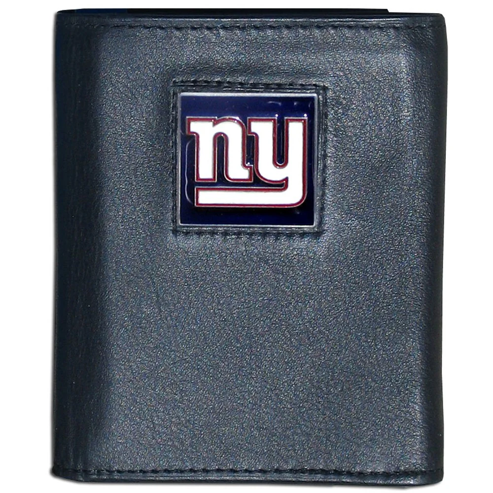 New York Giants FineGrain Leather Tri-Fold Wallet