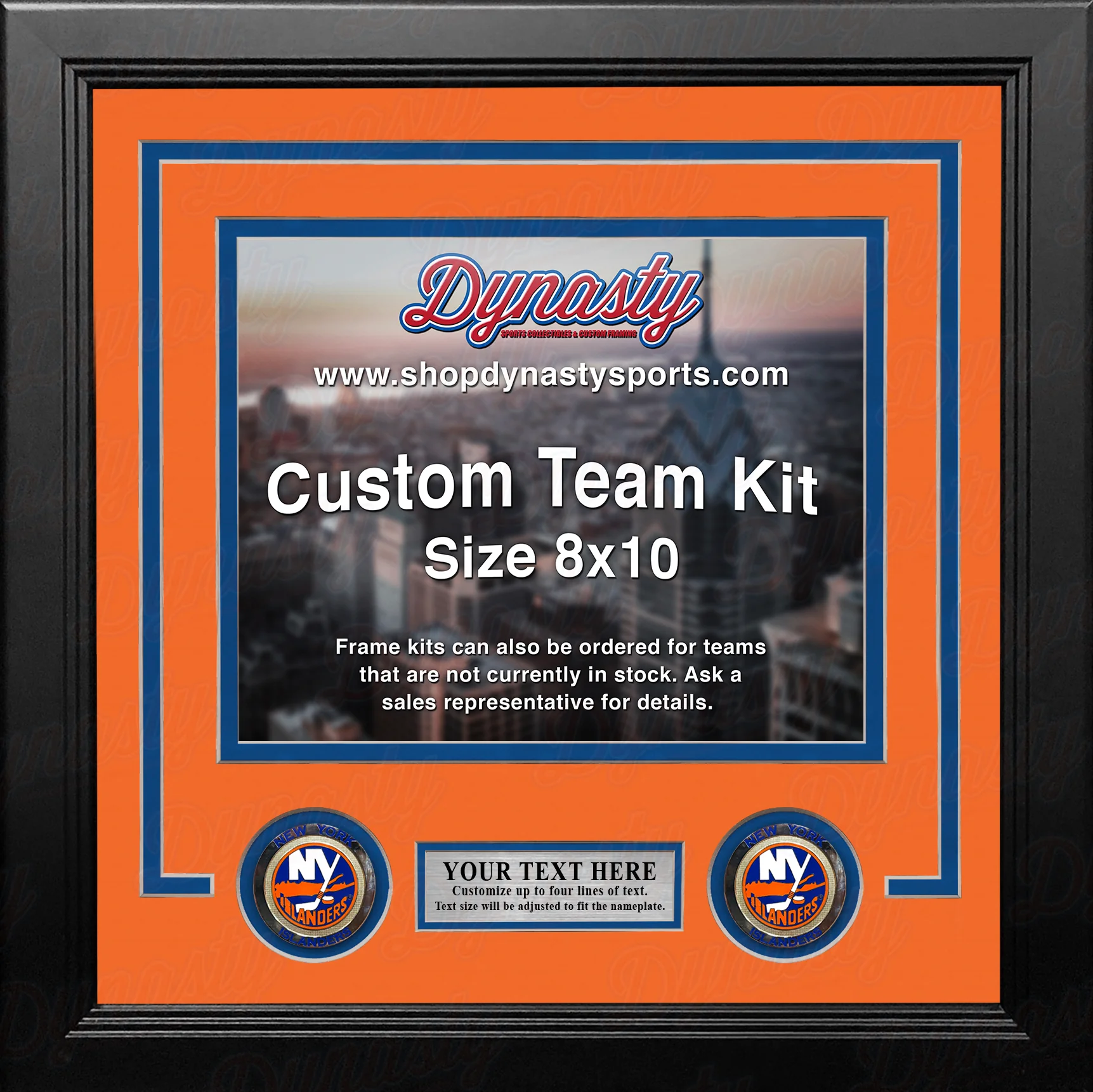 New York Islanders Custom NHL Hockey 8x10 Picture Frame Kit (Multiple Colors) - Image 2