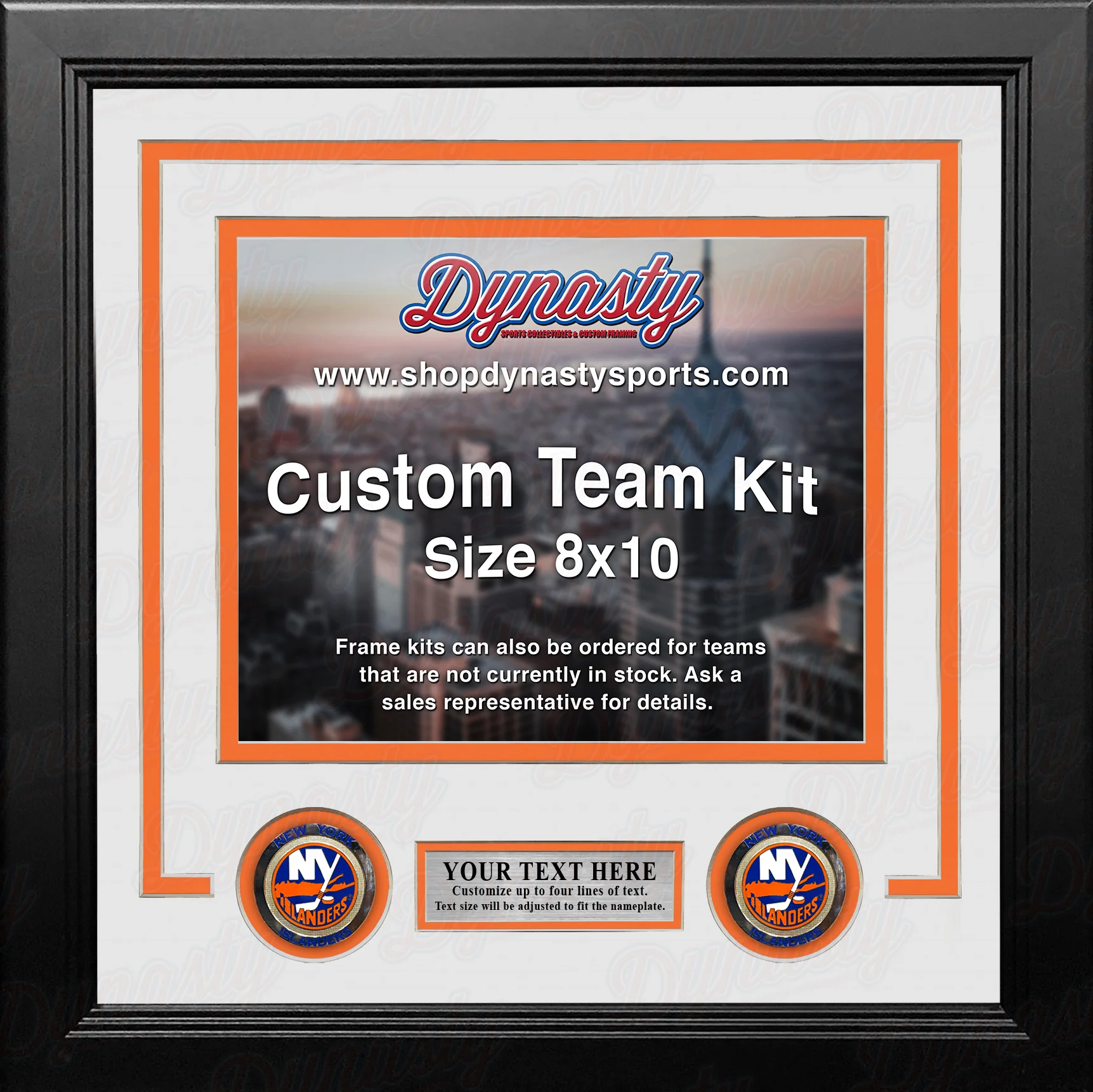 New York Islanders Custom NHL Hockey 8x10 Picture Frame Kit (Multiple Colors) - Image 3