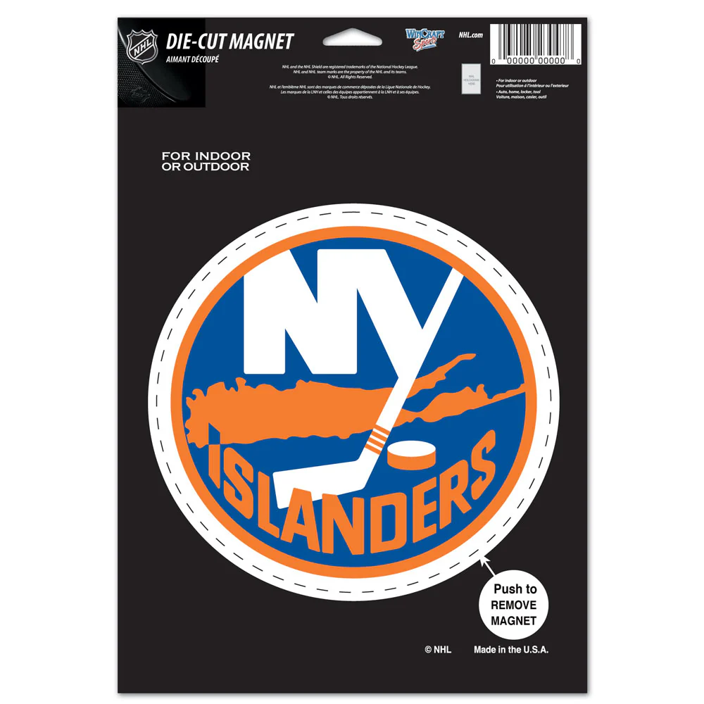 New York Islanders NHL Hockey 8" Die-Cut Magnet