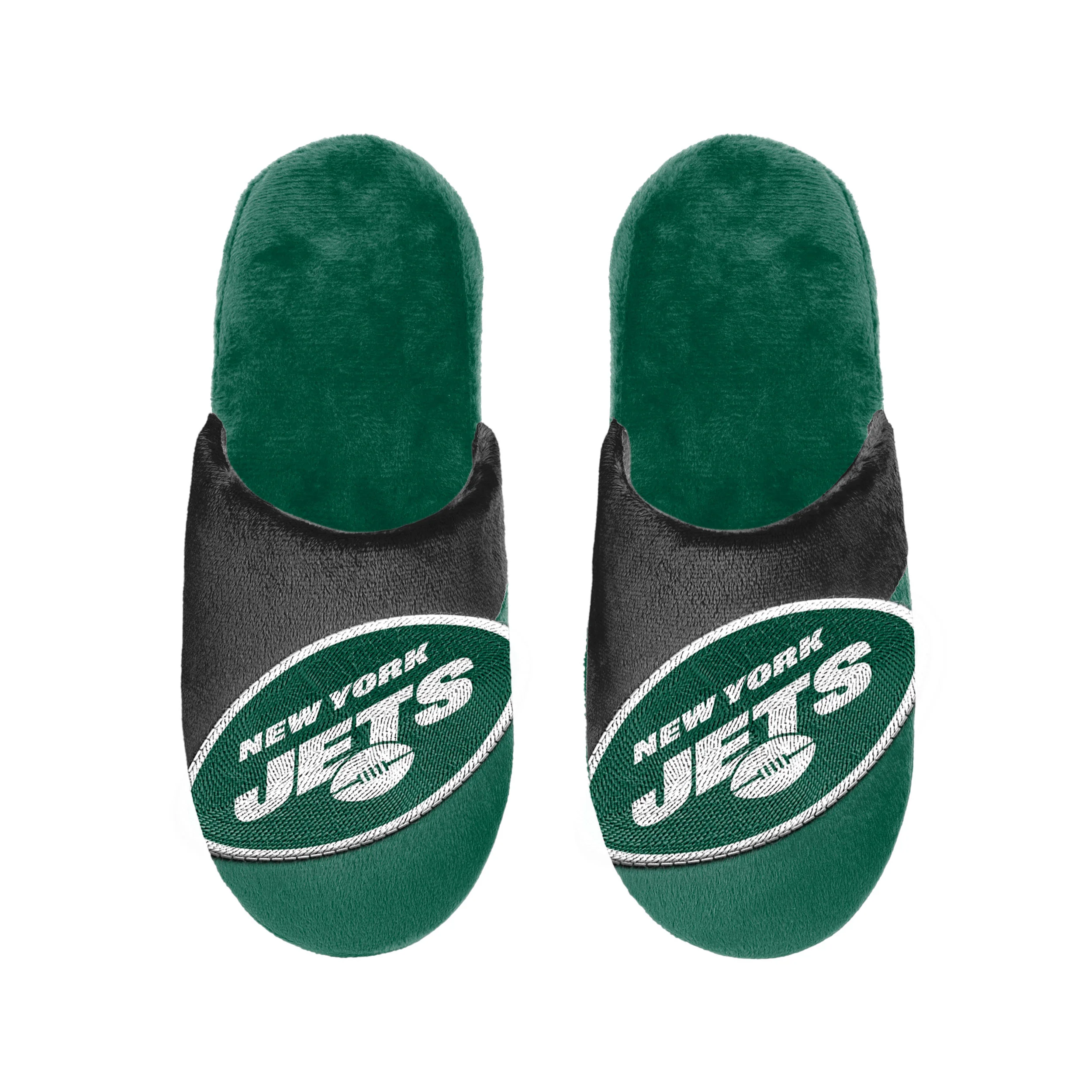 New York Jets Colorblock Big Logo Slippers