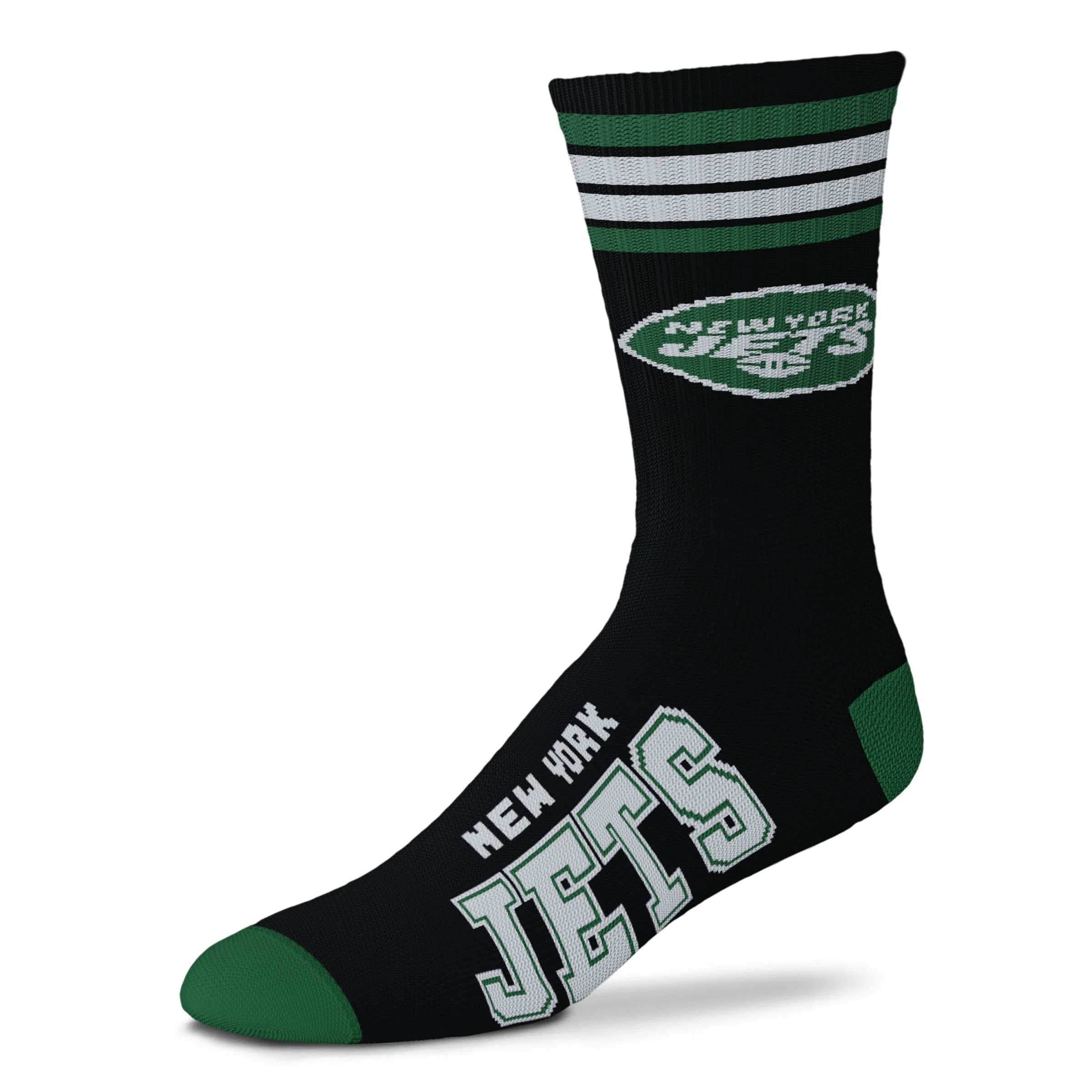 New York Jets Men's 4 Stripe Alternate Deuce Socks