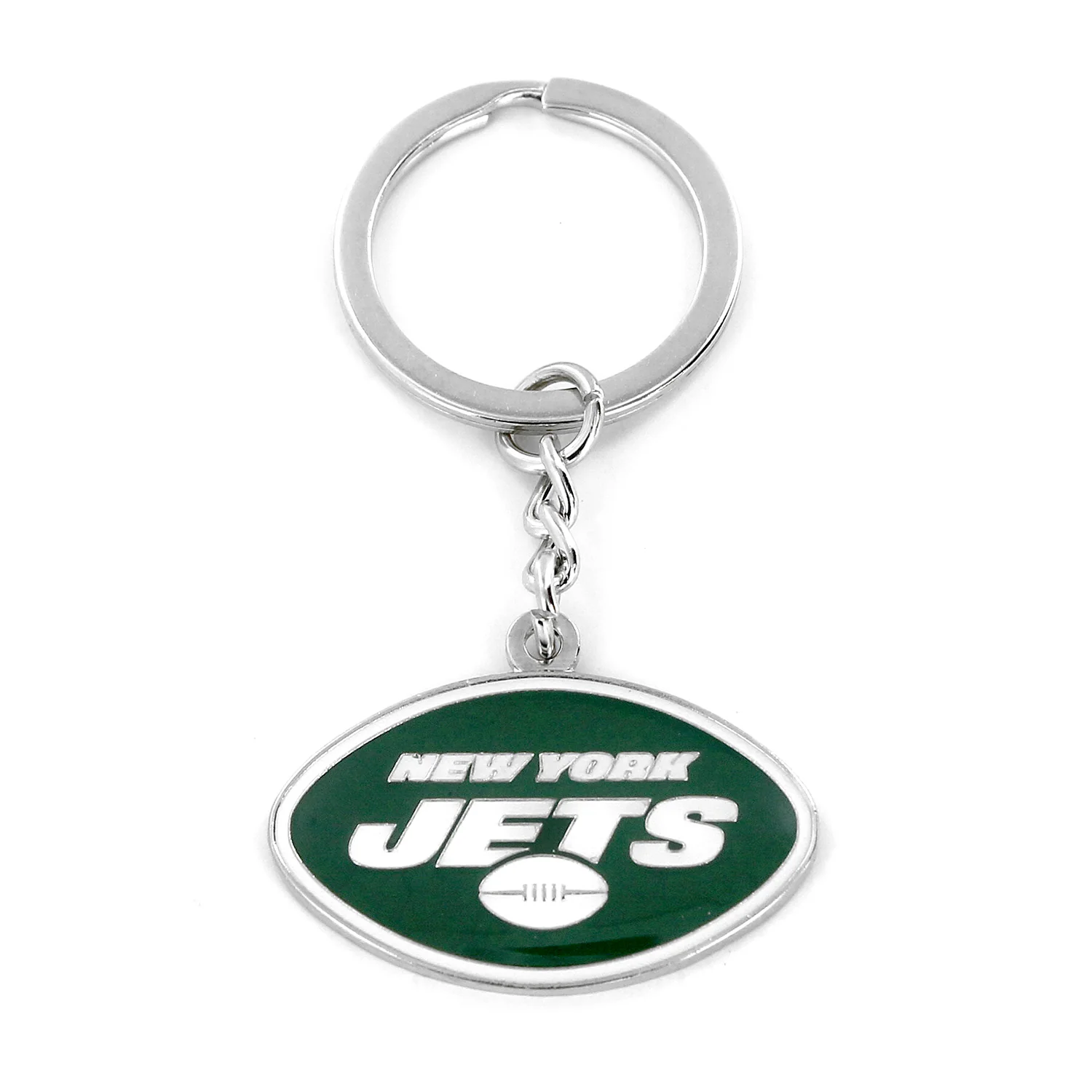 New York Jets Metal Logo Keychain
