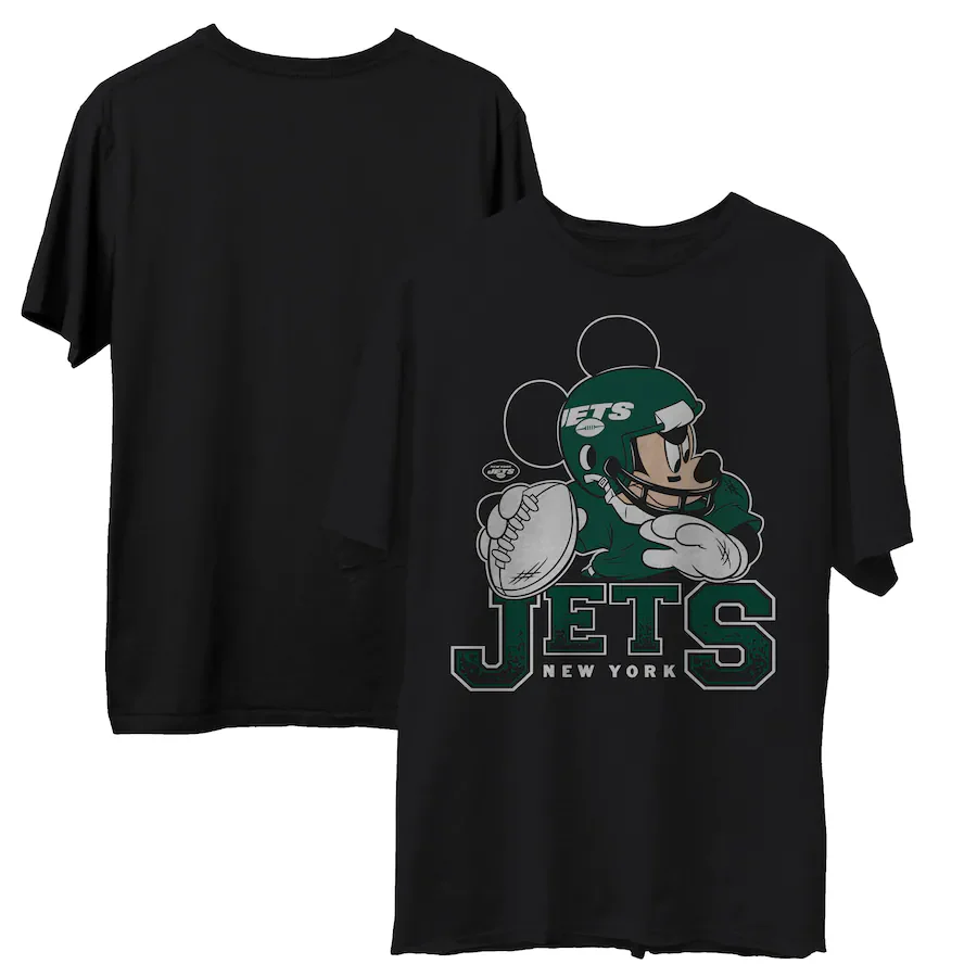 New York Jets Mickey at Quarterback Disney Vintage Football T-Shirt