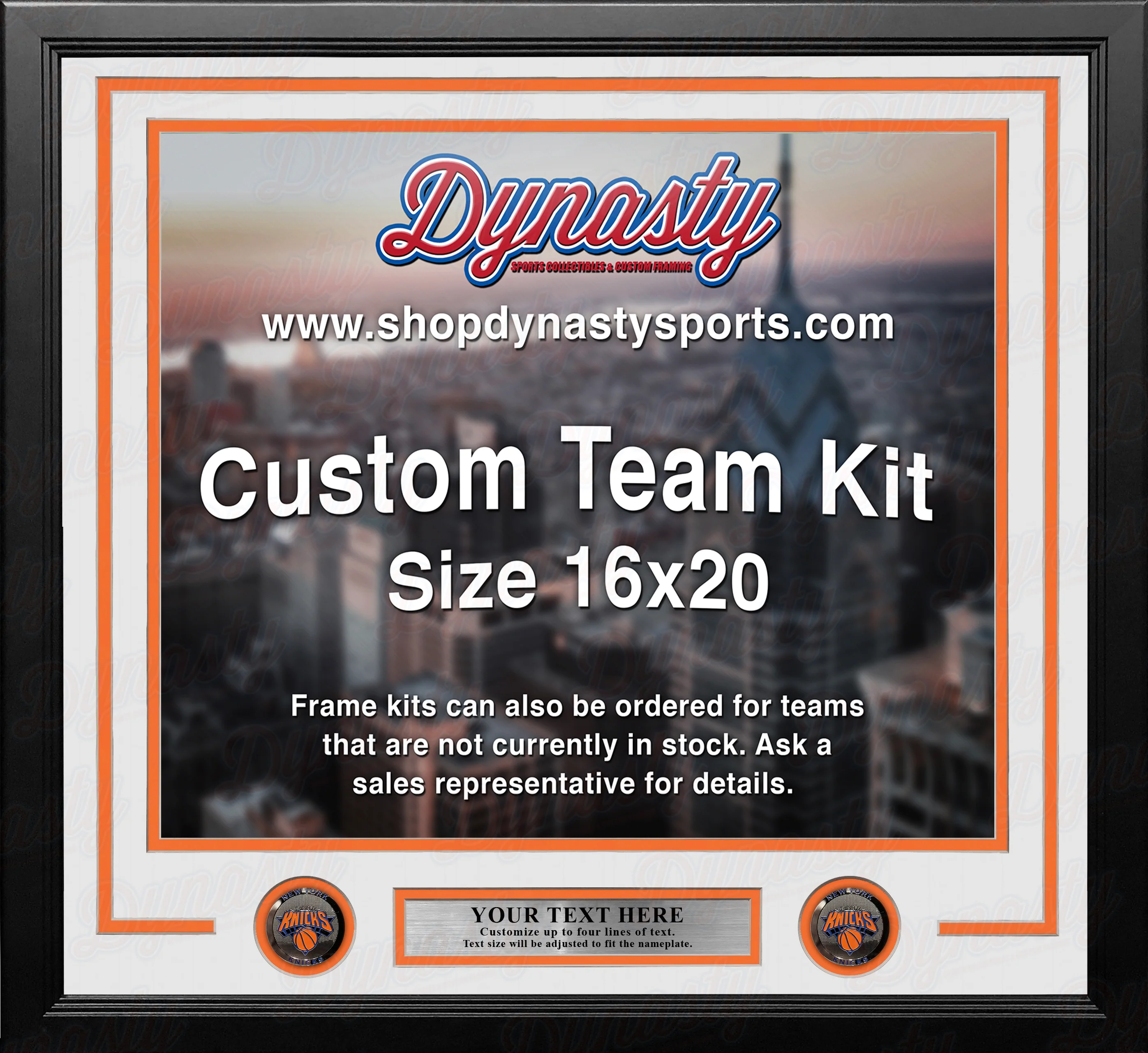 New York Knicks Custom NBA Basketball 16x20 Picture Frame Kit (Multiple Colors) - Image 3