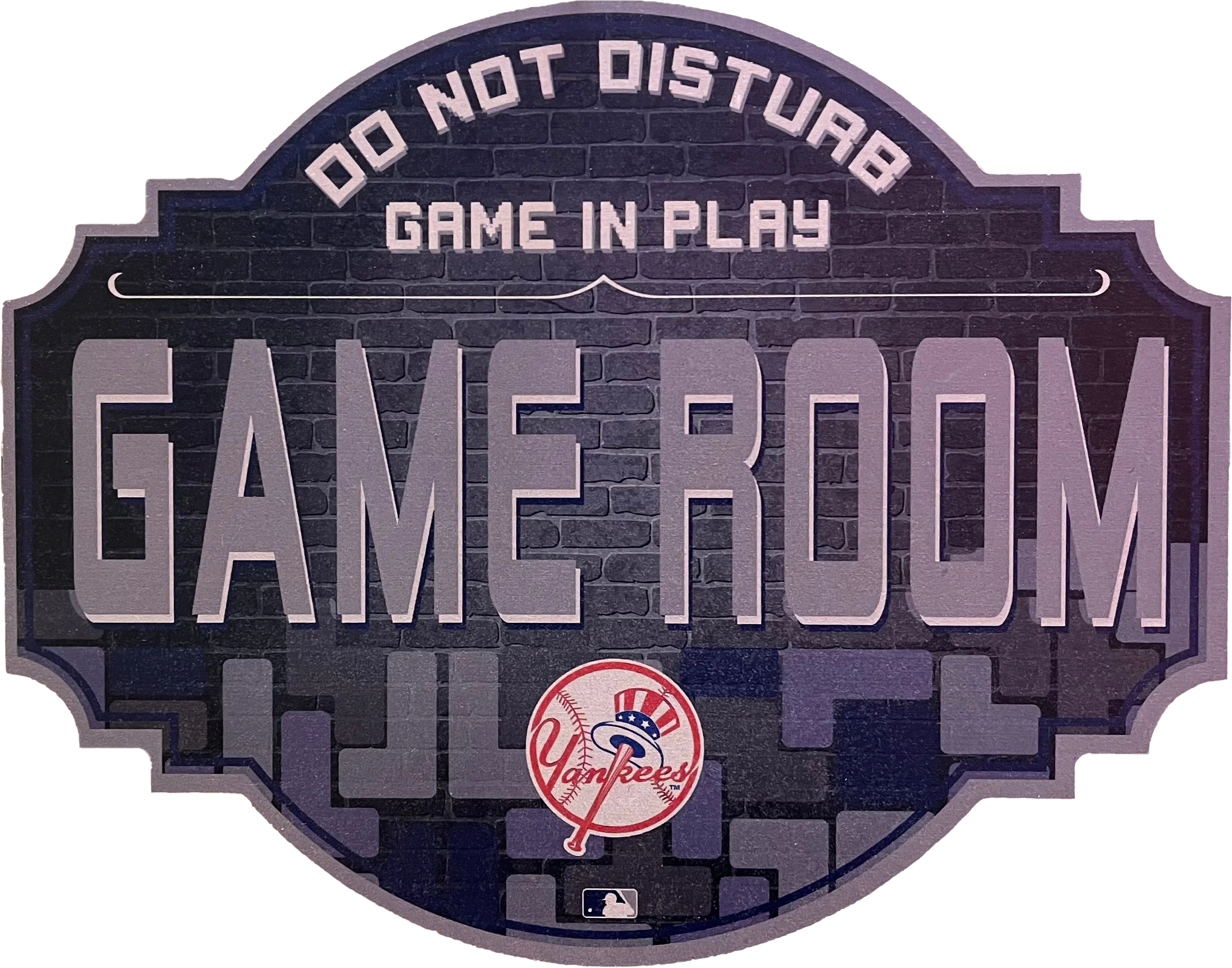 New York Yankees 12" Game Room Wood Sign