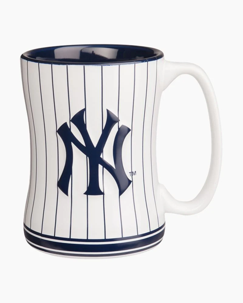 New York Yankees Pinstripe Logo Relief Coffee Mug