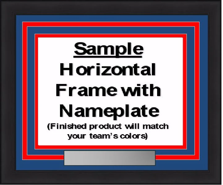 NHL Hockey Photo Picture Frame Kit - Calgary Flames (Red Matting, Orange Trim) - Image 3