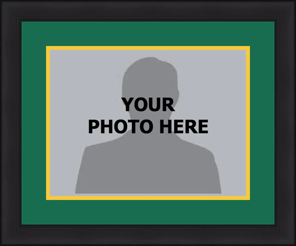 NHL Hockey Photo Picture Frame Kit - Dallas Stars (Green Matting, Yellow Trim)